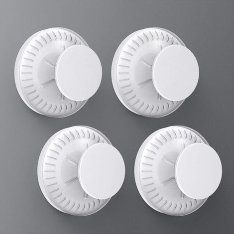 Crochets muraux à ventouse, crochets muraux à ventouse en plastique avec une grande résistance, ensemble réutilisable de 4 crochets à serviettes couronne pour salle de bain/cuisine/bureau (1/4)