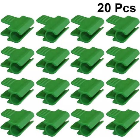 Attaches pour serre, lot de 20 clips de fixation pour films de serre, plastique laminé, clips pour bâches, cadres et couvertures de rangées, diamètre 11 mm (1/5)