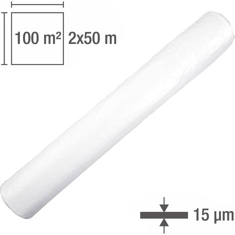 Kestek LDPE Abdeckfolie Malerfolie Schutzfolie Abdeckplane transparent 2x50m 15µm (1/5)