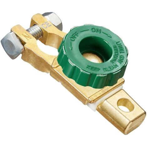 Coupe Circuit Batterie 12V 24V Cosse Batterie Voiture Déconnexion Interrupteurs Connecteur avec Bouton Vert (1/5)