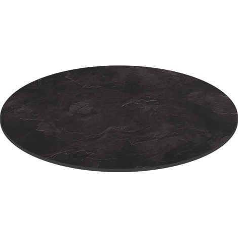 Plateau de table de jardin rond HPL 70 cm ardoise (1/5)