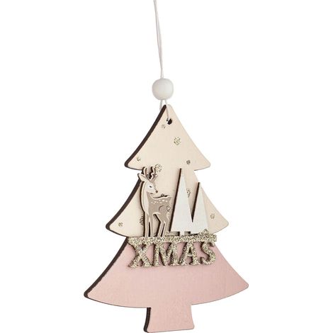 PENDENTE ATWOOD PINO XMAS BIANCO-ROSA