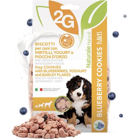 Bluberry Cookies biscotti per cani con mirtilli yogurt e fiocchi d'orzo 350g (1/2)