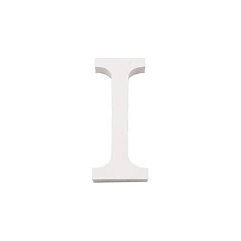 Letra I madera decorativo 11 cm  Blanco (1/3)