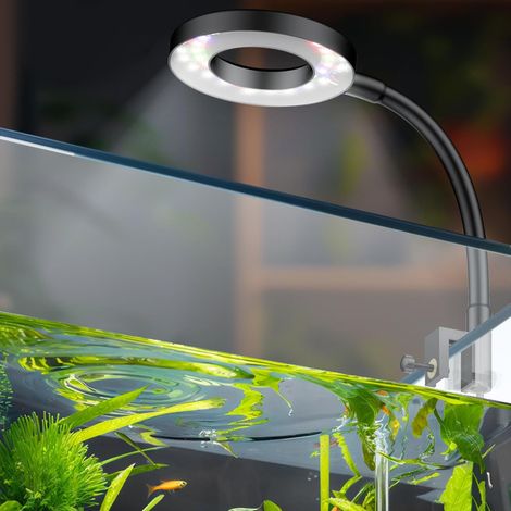 Lampe LED pour Aquarium Éclairage Clip de Poisson étanche Spectre Complet Flexible pour Plantes Aquatiques
