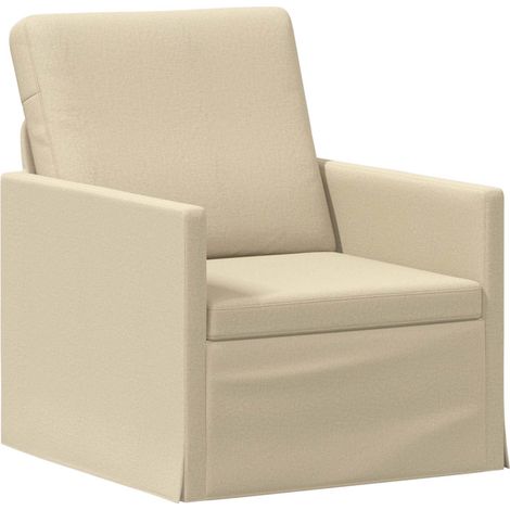 Armchair Cream 70 x 81 x 82 cm Fabric vidaXL (1/5)