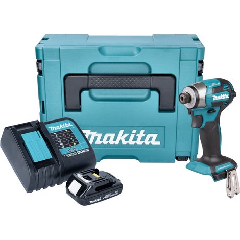 Avvitatore a impulsi a batteria Makita DTD 173 SY1J 18 V 180 Nm 1/4" brushless + 1x batteria ricaricabile 1,5 Ah + caricabatterie + Makpac