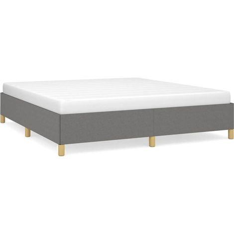 Maison Exclusive - Boxspringbettgestell Dunkelgrau 160x200 cm Sto (1/5)