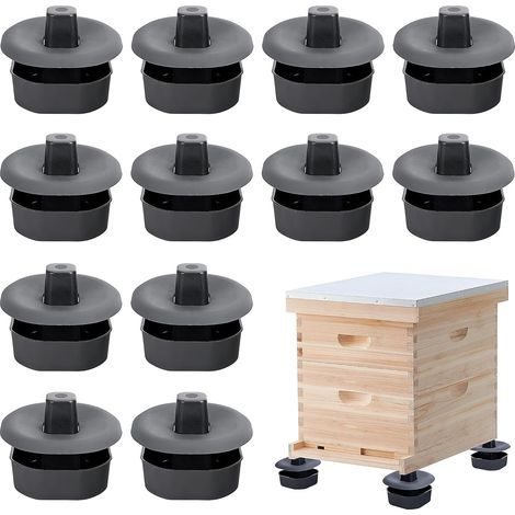 3 Sets/12 Stuks Bijenkorf Stands - Stevig Bijenkorf Voeten Stands - Bijenkorf Basis Bijenteelt Hive Ondersteuningstools voor Outdoor Tuin Bijenhouderij Workshop (1/5)