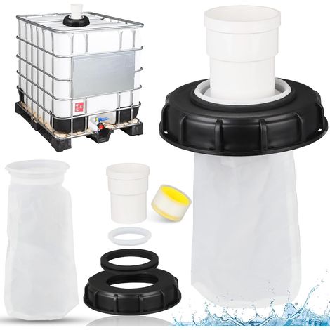 Filtre Couvercle IBC avec Filtre en Nylon Lavable pour Réservoir d'eau de Pluie IBC 1000L Couvercle de filtre IBC avec filtre en nylon lavable pour kit de filtres, réservoir d'eau de pluie (1/5)