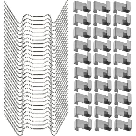 Filiyano-100 pièces - Clips de fixation pour fenêtres de serre en acier inoxydable - Clips de fixation pour vitres (1/5)