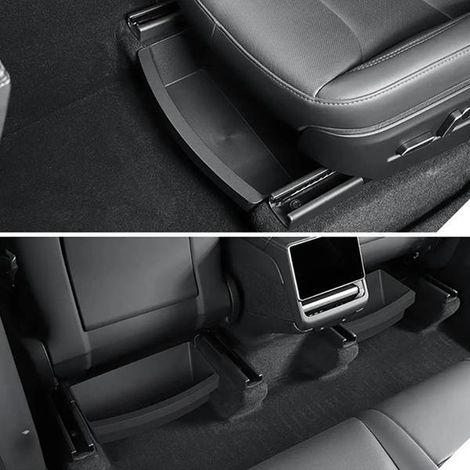 1 color: Black Material: TPE Car seat under-seat storage box/organizer Car interior trim. (1/4)