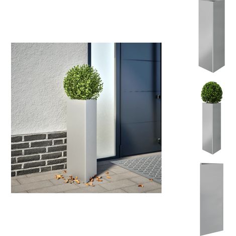 Pflanzkübel Dreieckig 30x26x75 cm Verzinkter Stahl - Pflanzkübel - Blumenkübel - Pflanzgefäß - Blumenkasten (1/5)