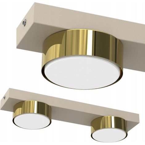 LÁMPARA DE TECHO LED PLAFON LOFT GX53 KASHMERE ORO PULIDO LÁMPARA DECORATIVA 2 luces (1/4)