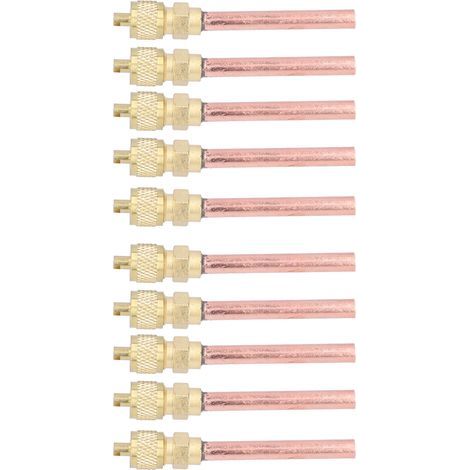 1/4 SAE Brass HVAC Service Access Valve for R22/R12/R134 – Pack of 10 (1/4)