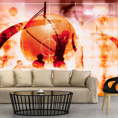 Papier peint adhésif Mon sport : le basket - 392 x 280 cm (1/4)