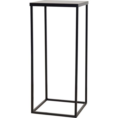 Mesa auxiliar de metal negro de diseño moderno 30x30x70 cm MED05125