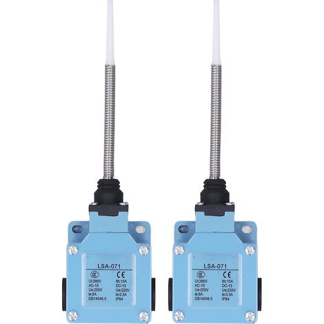 Lot de 2 interrupteurs de fin de course et de course momentanés à réarmement automatique avec tige universelle pour fraiseuse CNC, laser et plasma. (1/5)