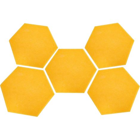 5-Piece Orange Polyester Fiber Acoustic Absorption Panel (1/5)
