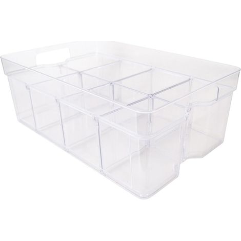 2 x Medium (36.5cm x 27.5cm x 10.5cm) Adjustable Modular Storage Organisers With Compartments For Crafts