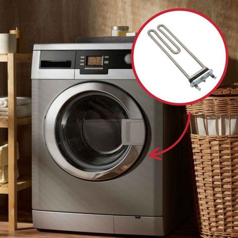 Resistance Lave-Linge - 2000 W - Compatible Multimarques - Blanc - 1 Unite (1/3)