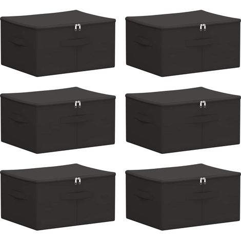 Caja de Almacenamiento 6 pcs Gris antracita 43 x 34 x 23 cm vidaXL