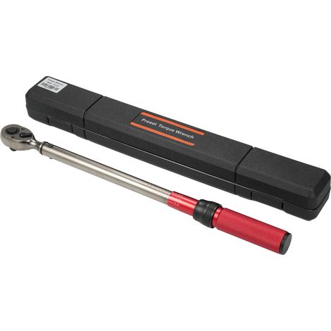 Clé dynamométrique à cliquet 1/2 pouce 72 dents réversible double sens avec bouton de dégagement pour entretien vélo moto auto (14.8-162.4ft.lb/20-220N.m)