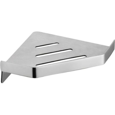 Tablette d'angle, support de salle de douche (argent) (1/3)