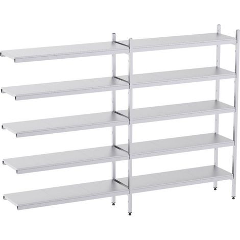 Rayonnage en Acier Inoxydable d'Angle - 2060 à 2960 mm - 5 Niv - P400 - Distform