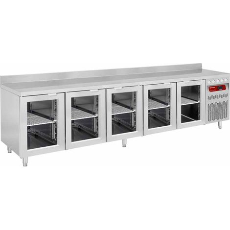 Table réfrigérée ventilé 5 portes GN1/1 - Diamond