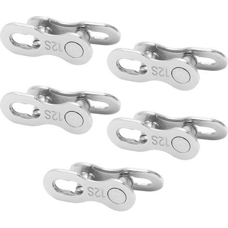 5 maillons rapides en acier inoxydable pour chaîne vélo 12 vitesses, remplacement facile, lot de 5, durabilité garantie (1/5)