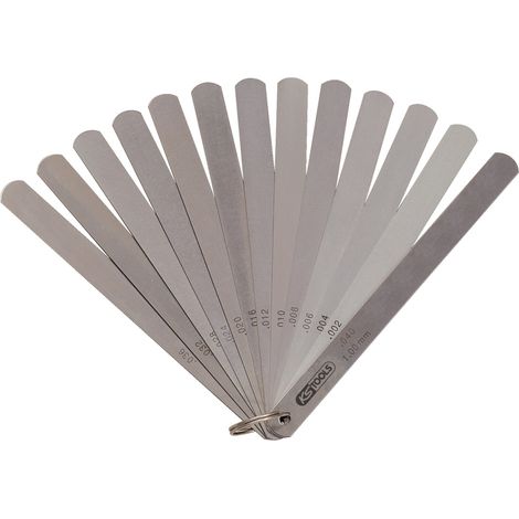 KS Tools Kolbenspiellehre, 8 Blatt, 0,05-0,5 mm, 200 mm lang (1/3)