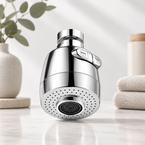 Aérateur de robinet pivotant 2 modes 360° Acier inoxydable Ø18-24mm Cuisine Salle de bain Particulier (1/5)