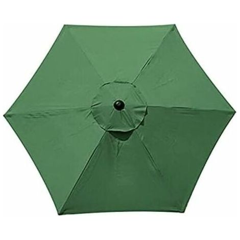 BUNTHAUS AIMOONSA Housse De Rechange pour Parasol - 6 Baleines - 2 M/2,7 M/3 M - Impermable - Anti-Ultraviolet - Tissu De Rechange (2.7M / 8.9Ft,Green) (1/5)