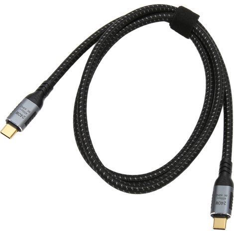 USB-C-zu-USB-C-Datenkabel, Hochgeschwindigkeits-Datenübertragung bis zu 20 Gbit/s, 4K-Monitor-Anschlusskabel, unterstützt 100-W-Schnellladung, E-Mark-zertifizierter Chip, Thunderbolt-kompatibel, langl