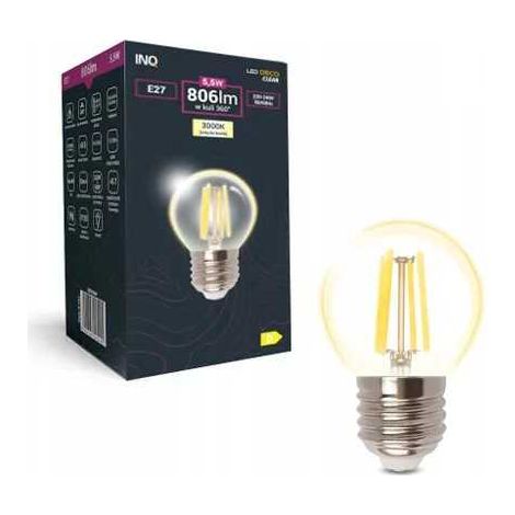 Glühlampe mit LED-Fassung, G45-Kugelform, E27, 5,5 W, 3000 K (1/3)