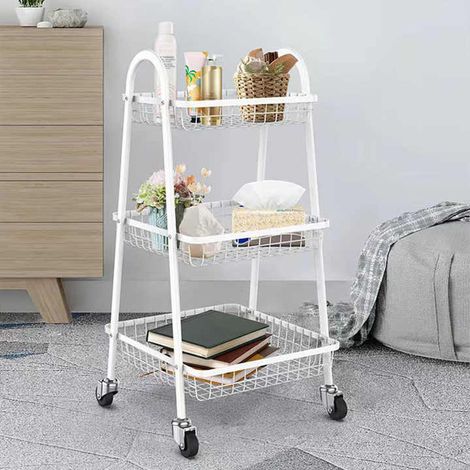 Chariot de rangement à plusieurs étages mobile, pour légumes, fruits et snacks, cuisine, chambre et salon (1/2)