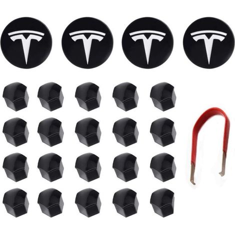 Kit di copricerchi decorativi per Tesla – Compatibile con modelli Y, 3, S e X – Per dadi di fissaggio – Design elegante e resistente