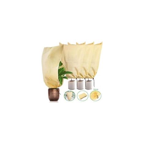 Housse de Protection pour Plantes,3 Pack Housse Hivernage Plante(80 120cm- 80g/m²), Voile Hivernage Plante,Housse d'hivernage,avec Cordon de Serrage et Zipper Voile d’Hivernage,Réutilisable. (1/5)