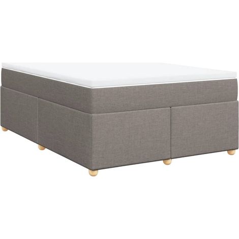 Maison Exclusive - Cama box spring con colchón tela gris taupe 14 (1/5)