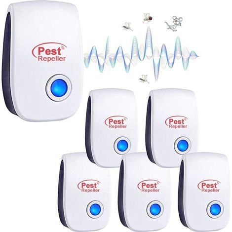Répulsif Ultrason Anti-Rongeurs Insectes, 6 pcs Ultrason Anti Moustique Ultrason Souris et Rats, Intérieur Répulsif Électronique Insectes pour Souris, Rats Fourmis Araignées Moustiques (1/4)