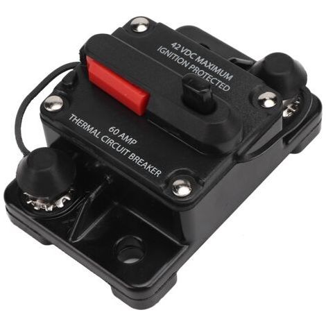 Resettable In-Line Circuit Breaker for Car Stereo Audio 12V 30A/40A/60A, Self-Recovery Fuse (60A) (1/4)