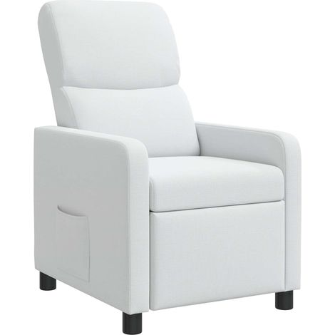 Poltrona reclinabile Bianco Tessuto vidaXL (1/5)