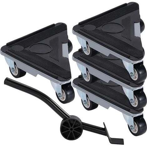 Roller Transport Kit with 4 Wheels and 360° Rotating Load Lifter for Heavy Furniture (1/5)