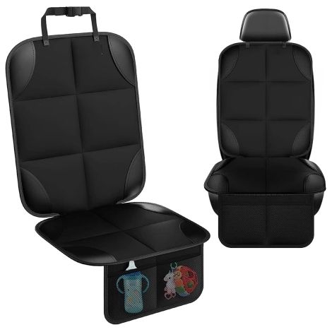 Alogy SeatShield™ Tapis de protection pour siège auto enfant individuel, noir (1/5)