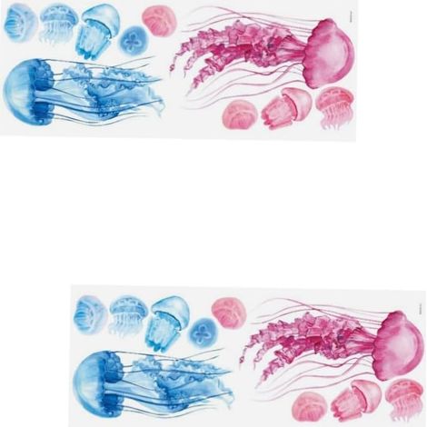 2 Pièces Autocollant Mural Autocollant Décoratif pour Salle de Bain Stickers Muraux pour Garçon Fille Décoration pour Chambre (1/5)