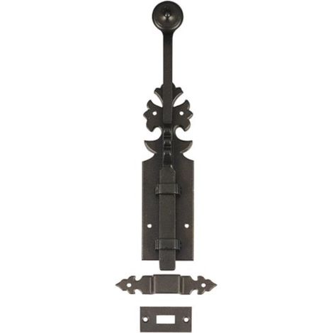 Verrou rustique fer noir 250 mm - BOUVET - TORBEL INDUSTRIE (1/2)