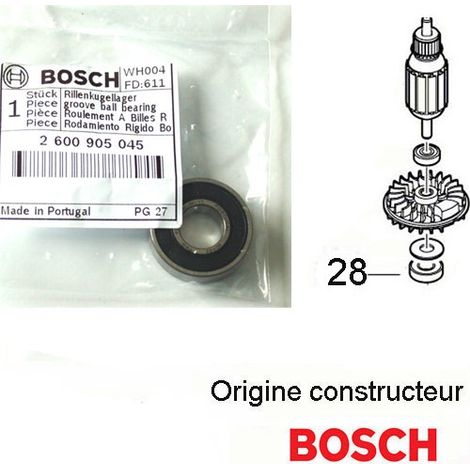 Roulement a billes rigides pour ponceuse PSM 160 A et autres BOSCH - 2600905045 (1/2)