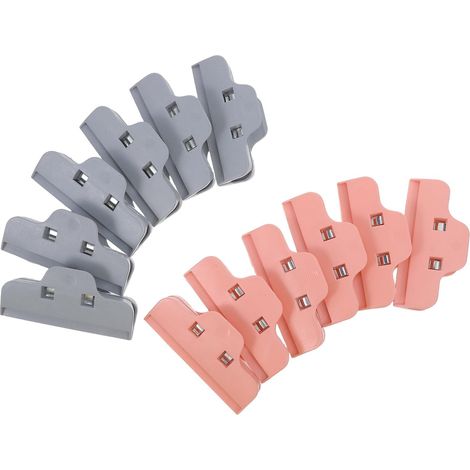 Lot de 12 clips fermeture en plastique pour sacs à pain et pommes (1/5)