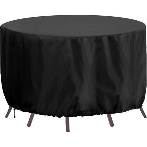 Housse pour meubles de jardin - Imperméable - Résistante - 180 x 80 cm - Oxford 420D - Résistante au vent et aux UV - Noire (1/4)